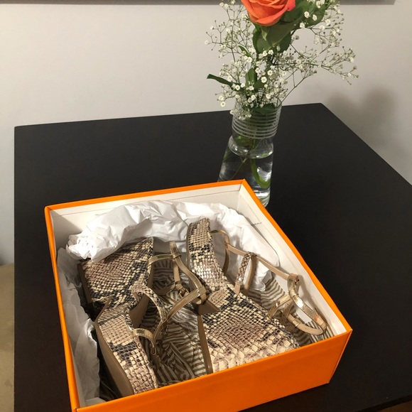 Kate Spade snakeskin wedge sandals - Picture 3 of 6